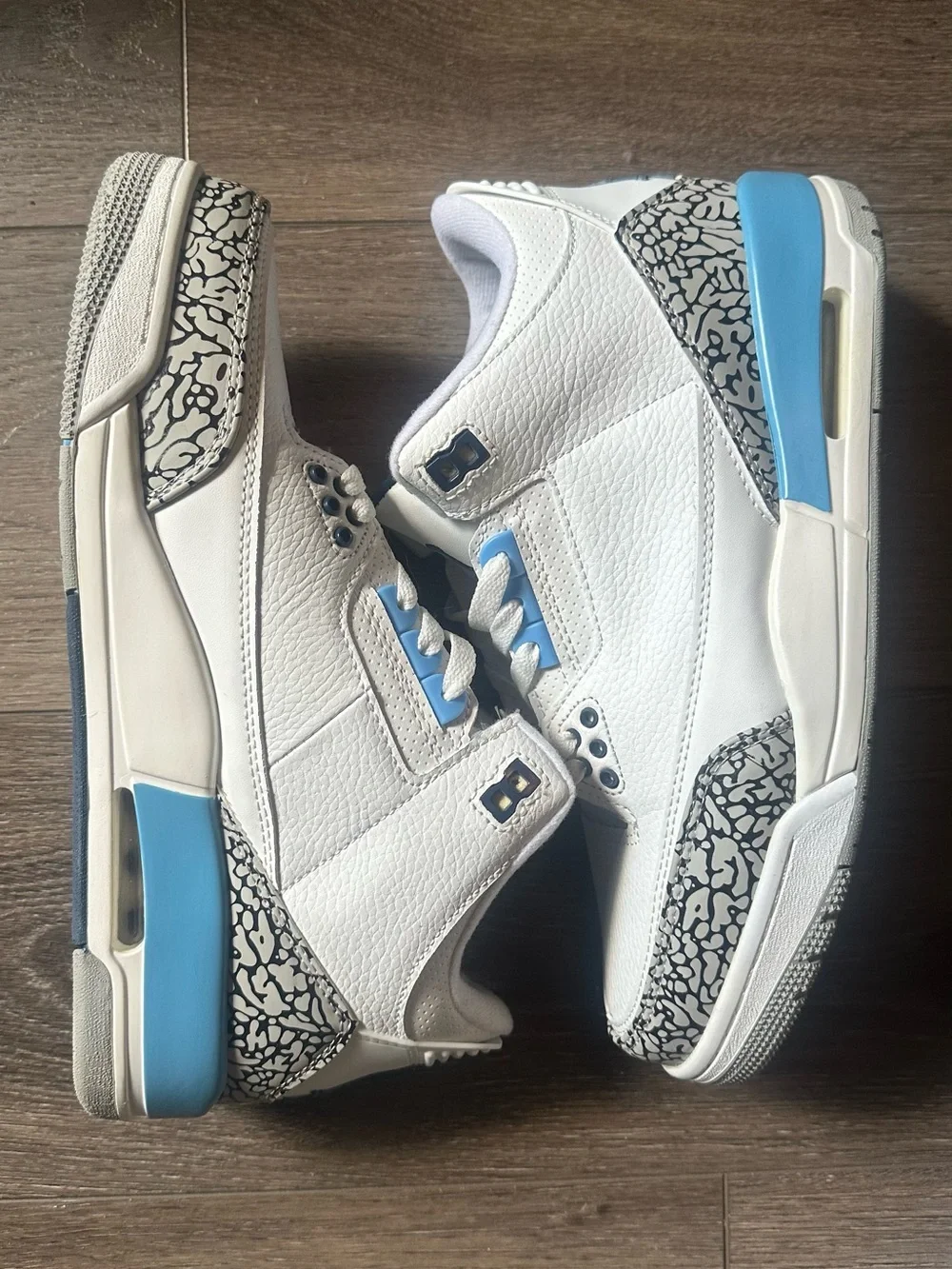 White & University Blue Men’s Basketball Sneakers